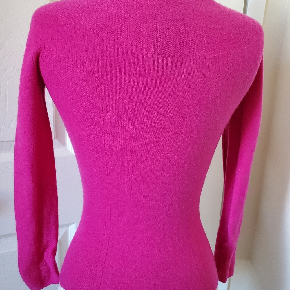 Giorgio Armani Pink Wool Cashmere Long Sleeve Sweater Women's Size XS/Small - Picture 4 of 10